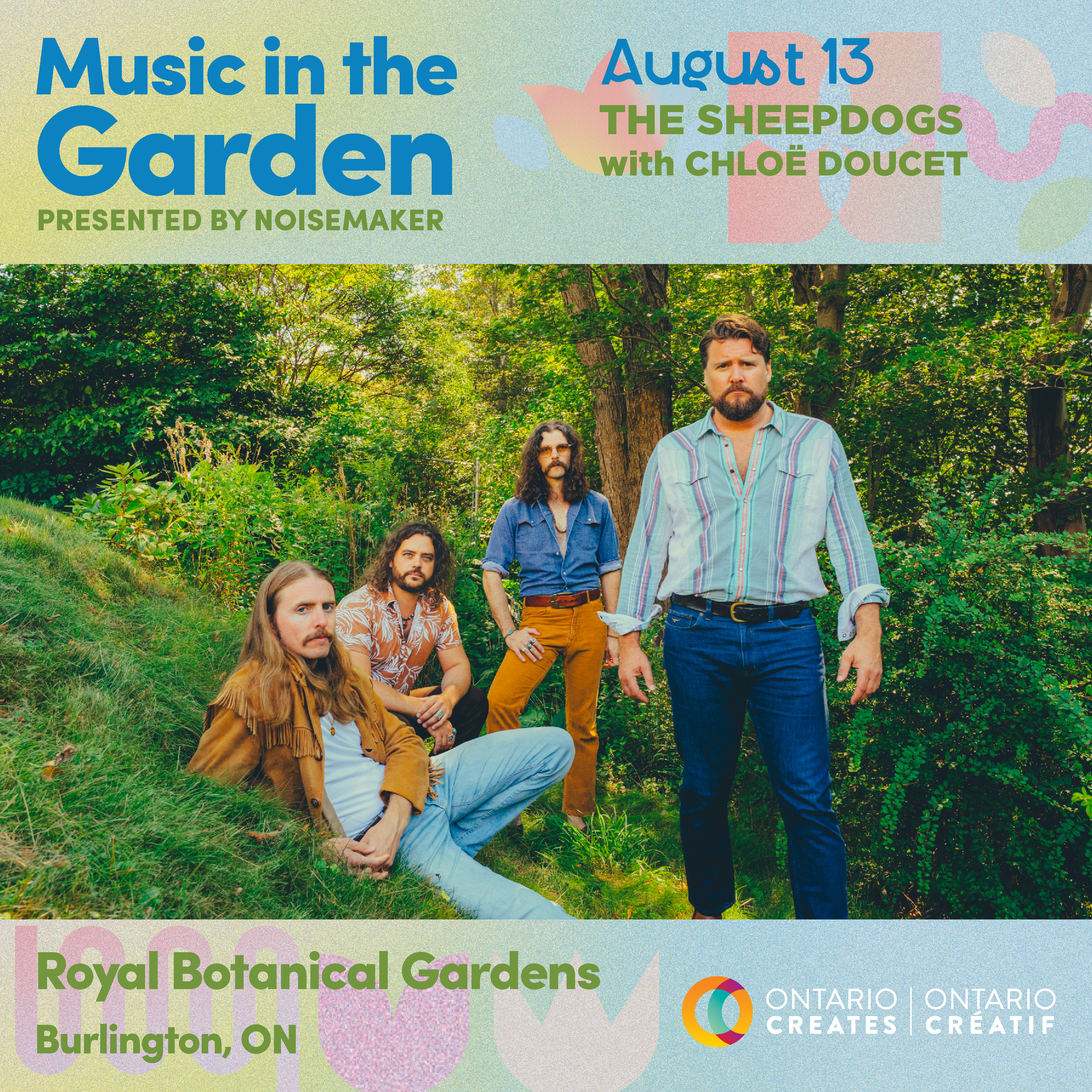 Concert: The Sheepdogs with Chloë Doucet - Royal Botanical Gardens